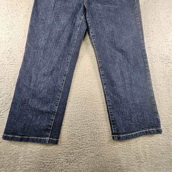 Vtg Tommy Hilfiger high rise jeans Womens 12 Denim Floral Embroidered Y2K 2000s - Picture 4 of 16